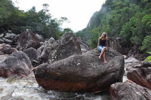 Descansando em um dos rios da Serra do Tepequem, no norte de Roraima
